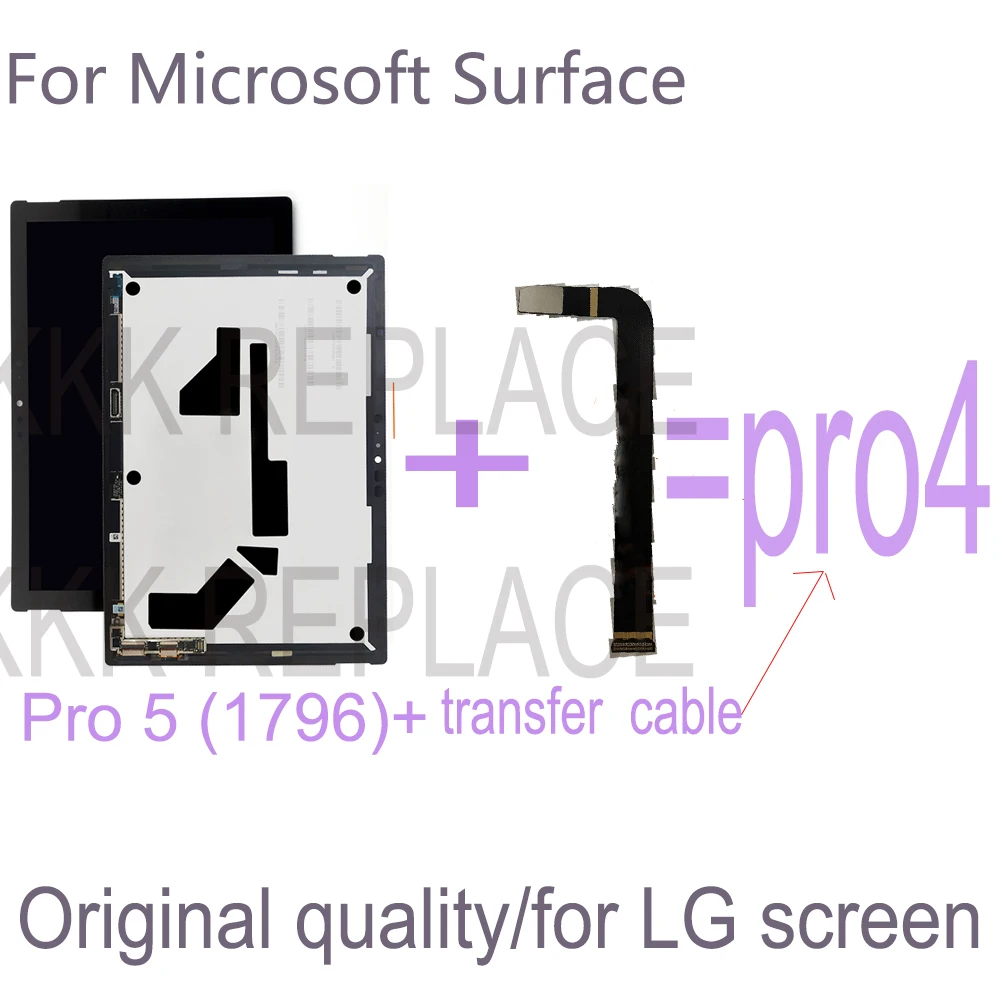 Lcd Originale Surface Pro 4 Per Microsoft Surface Pro 4 1724 Display Lcd Touch Screen Digitizer Assembly Per Pro 5 1796 Pro6 1807