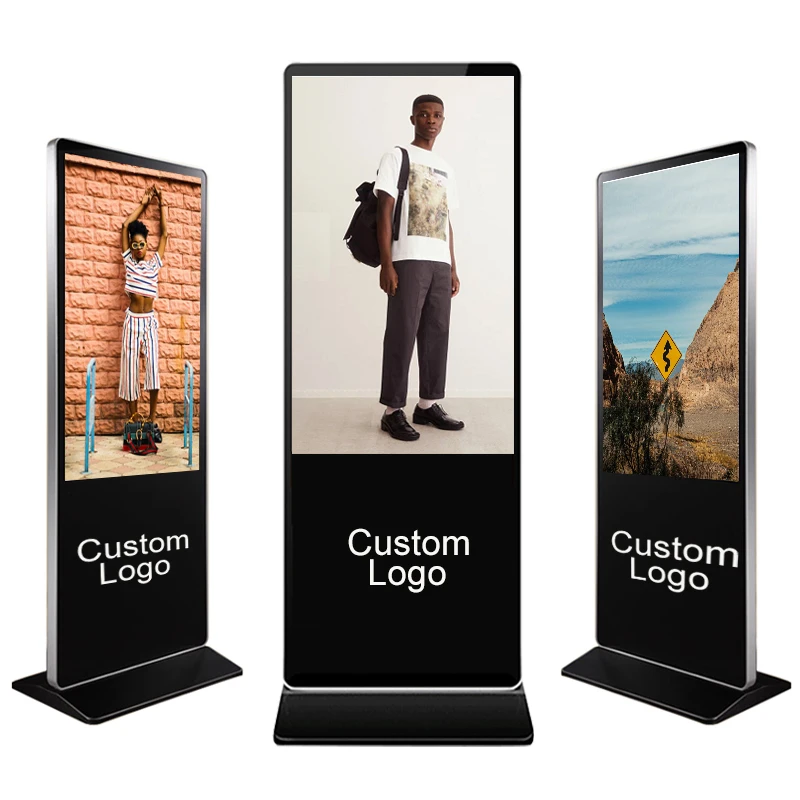 

Custom 32 inch Ultra Slim interactive Full HD Android OPS standing kiosk Lcd touch screen advertising player digital signage