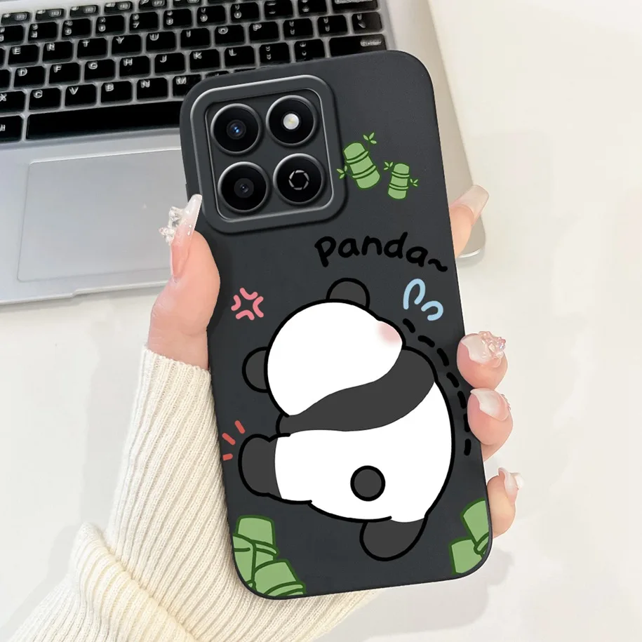 Cute Panda Cartoon Soft Silicone Matte Phone Case - Durable Protective Cover