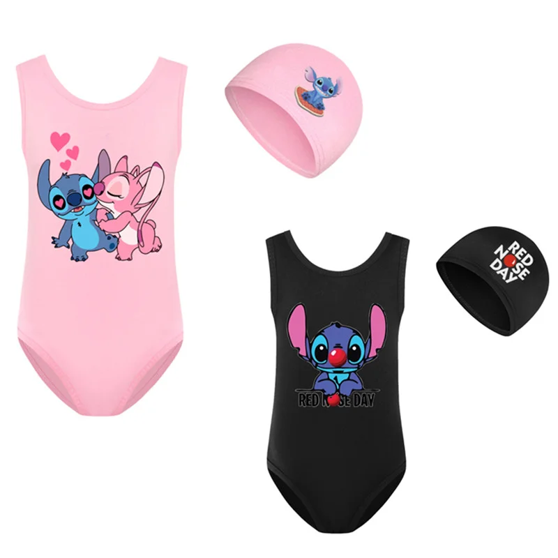 2-8 Anni Lilo Stitch Girls Costume Da Bagno Costumi Da Bagno Interi Fashion Lilo And Stitch Costumi Da Bagno Per Bambini Costumi Da Bagno Estivi + Ber