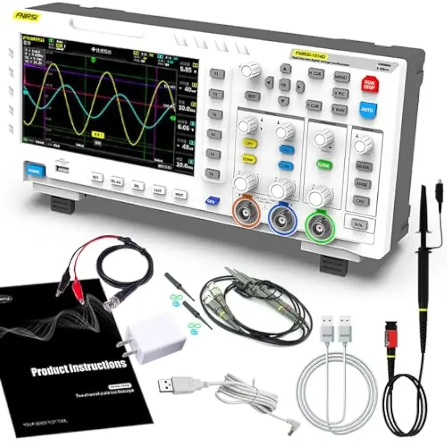 

New 2 Channel Oscilloscope ADS1014D 2in1 Oscilloscope and Signal Generator 100MHz Built-in 1GB Storage Space ANA-Log Bandwidth
