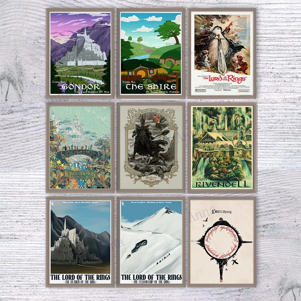 Middle Earth Landscape LOTR Posters and Prints Tolkien Wall Art