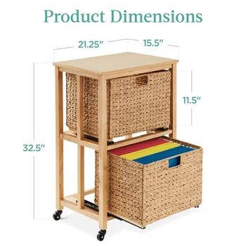 Rolling Basket File Organizer 1