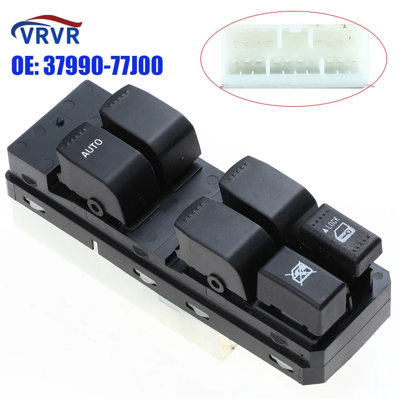 

Переключатель VRVR 37990-77J00 3799077J00, 13-контактный LHD матричный, левое окно, 662480HQ 662480A 3799064J20 для Suzuki SX4 Swift New Alto