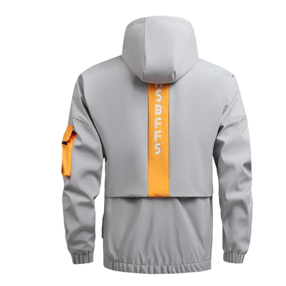 Men's new plus size trendy casual loose functional work clothes spring and autumn baseball jacket_voghion.com