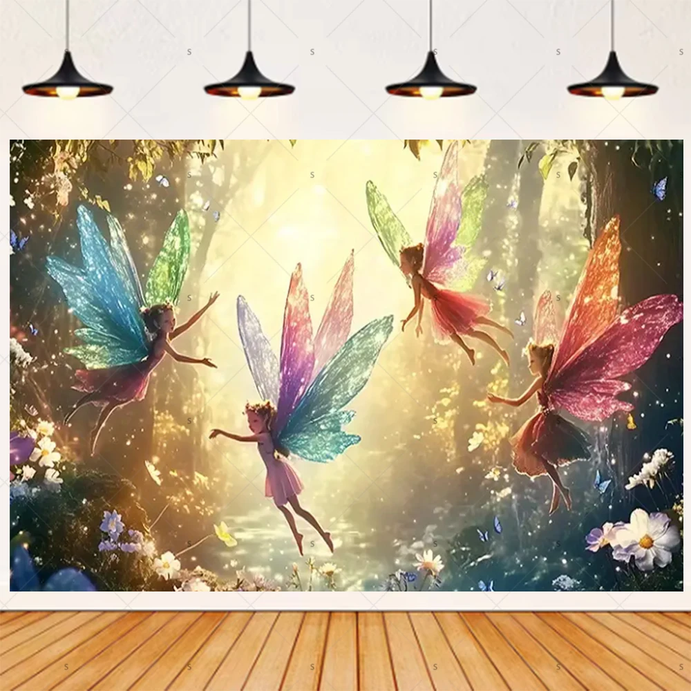 Magische Waldfee, der Hintergrundbanner sammelt, Geburtstagsparty-Dekorationen, Babyparty-Zubehör, Fotografie-Hintergrund, Kindergeschenke – Detail 25
