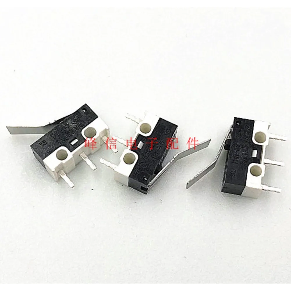 5Pcs Taiwan Normally Open And Closed 3 Feet 3A125V Small Micro Switch Small Micro With Handle Limit Travel Switch DM-03