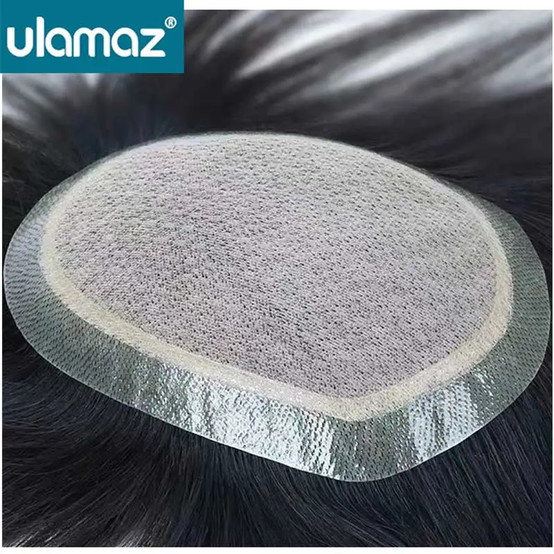 Silk Base & Skin Toupee Natural Scalp Male Hair Prosthesis Undetectable Base Man Wig Hair Replacment System Unit Men's Wigs human hair toupee