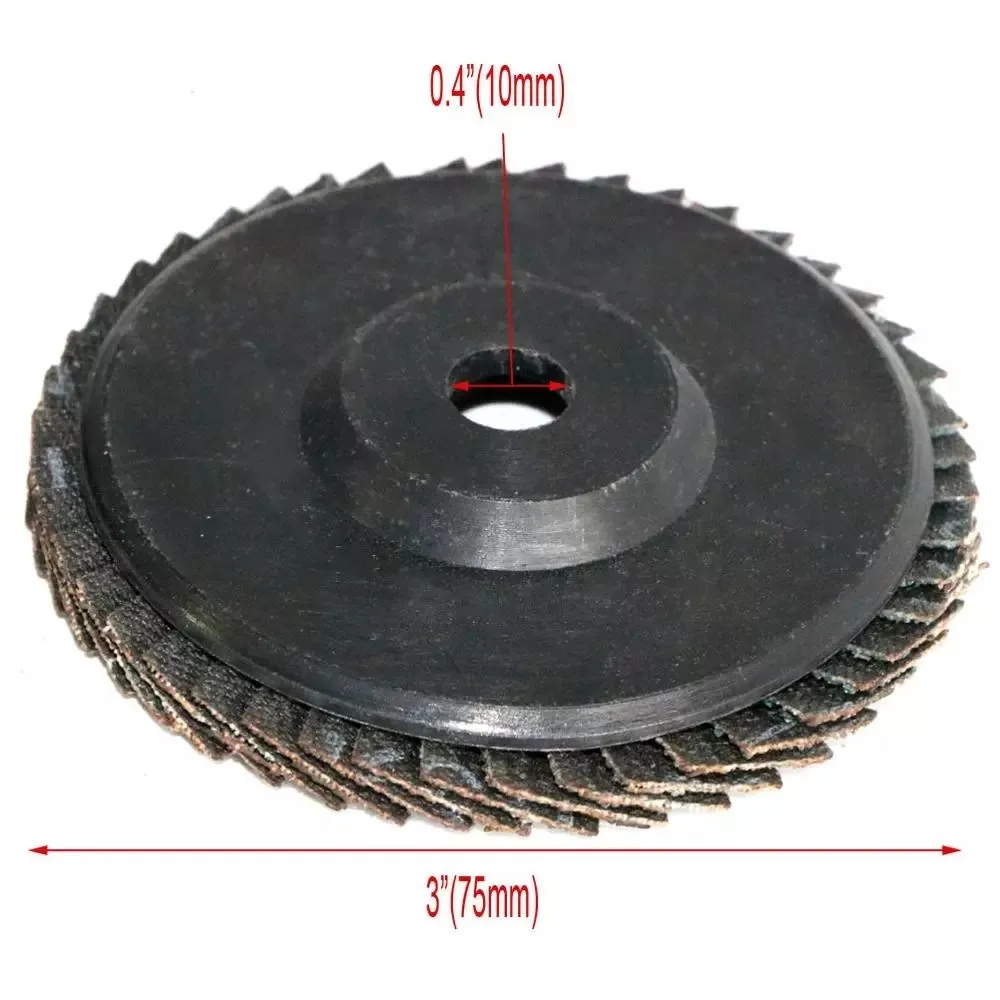 

3inch Flap Discs 75mm 80 Grit 10mm Hole Diameter Abrasive Angle Grinder Flap Disc Red Sanding Disc Tool Useful