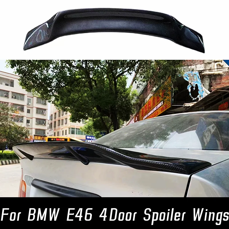 

For 1998-2006 BMW 3 Series E46 4Door FRP Material Black Carbon Rear Trunk Lid Car Wing Ducktail Lip Spoiler Styling Accessories