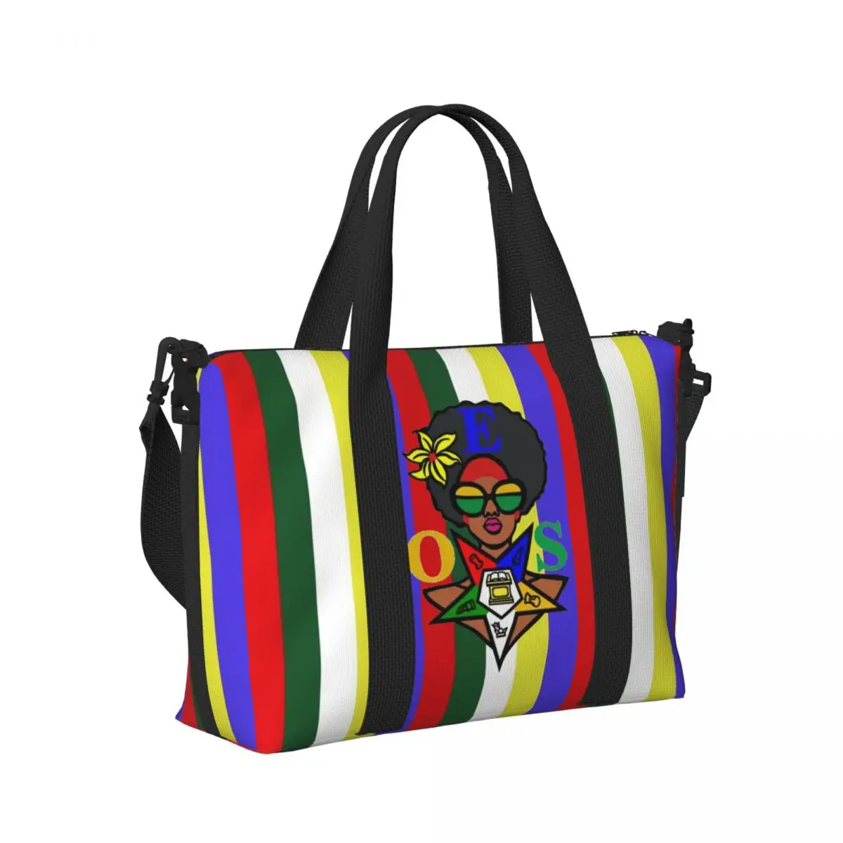 Order Of The Eastern Star Tote Bag Women Large Capacity Freemasonry Beach Gym Shoulder Travel Bag