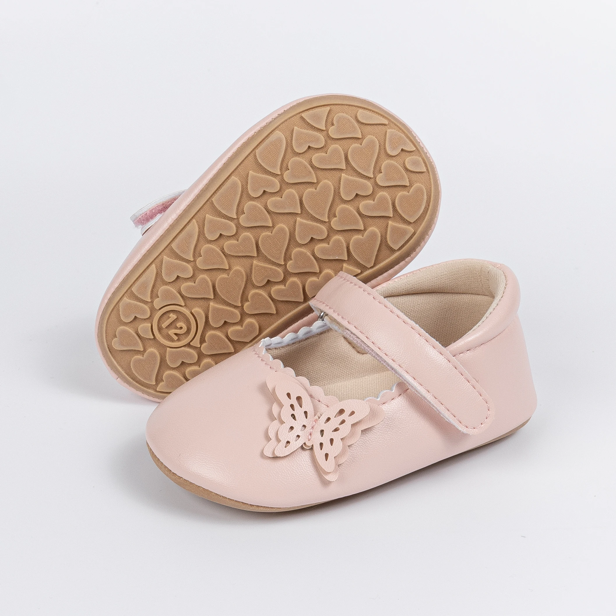 KIDSUN Butterfly Baby Girl Dress Shoes Newborn Anti-Slip Soft PU Leather Shoes Party School Wedding Princess Baby Girl Shoes 2