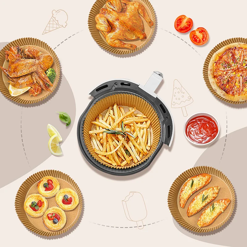 Air Fryer Baking Oil-proof Oil-absorbing Paper Household BBQ Plate Oven Kitchen Pan Pad airfryer bakpapier air fryer paper disposable air fryer liners air fryer liners parchment baking paper air fryer accessories