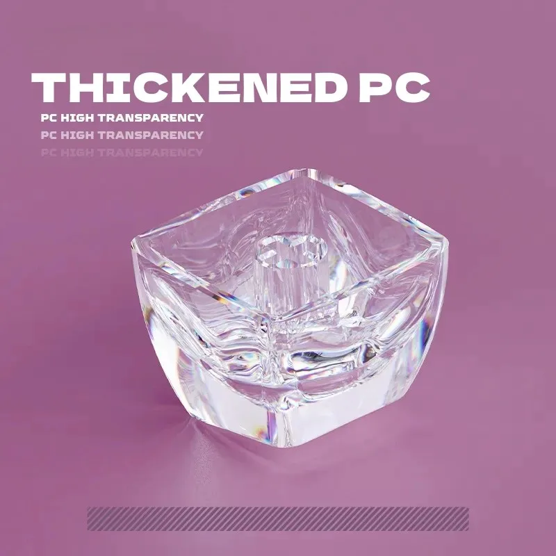 Transparente Ice Crystal Keycaps Faça Você Mesmo Teclado Mecânico Espessado pc Keycaps Alta Translucidez Fesa 114 Chaves sem Gravura - Imagem 6