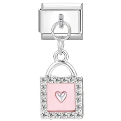 Butterfly Star Heart Square Beads Stainless Steel Bracelet Jewelry DIY Wholesale - Stainless Steel (Style24)