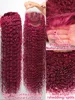 250 Density 13x4 Curly 99J Burgundy Lace Front Wig Red Wine Colored 30 40 Inch Deep Wave 13x6 HD Lace Frontal Human Hair Wigs 3