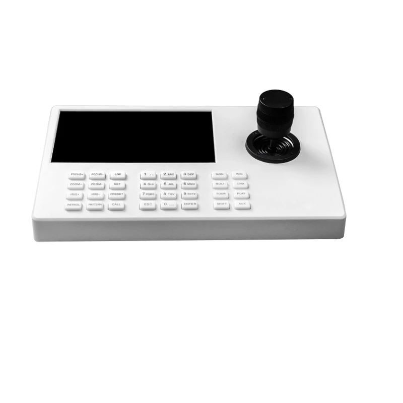 

H.265 7 Inch LCD Display 3D Joystick IP PTZ Camera Keyboard Remote Controller
