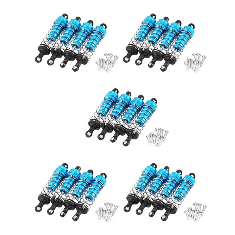 

20Pcs Metal Shock Absorber Damper Replacement Accessory Fit For Wltoys 144001 1/14 4WD RC Drift Racing Car Parts,Blue