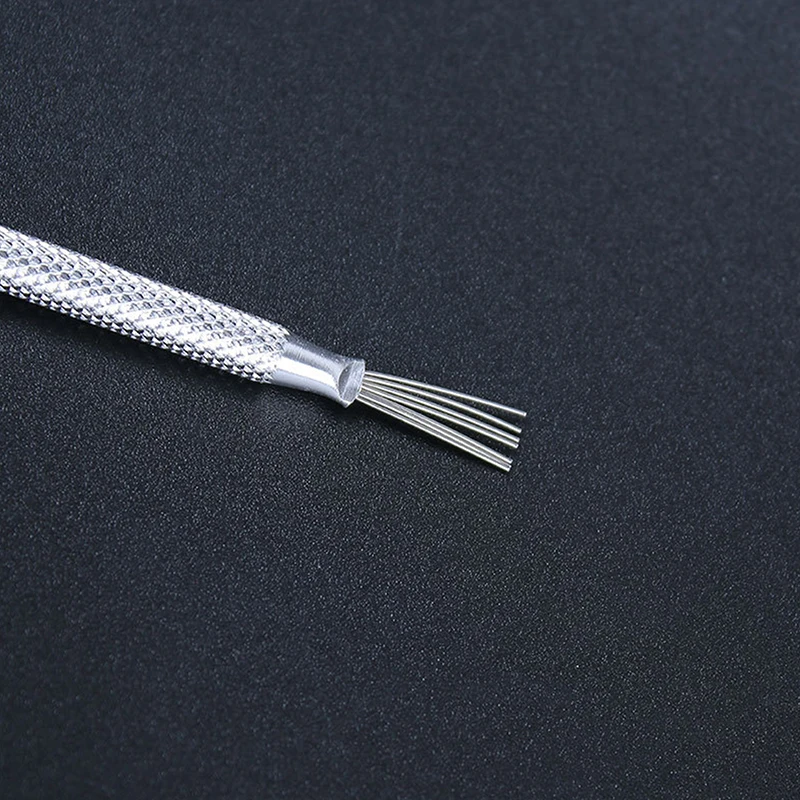 Description Picture 5 of item7 Pin Feather Wire Texture Ceramics Tools Polymer Clay Sculpting Modeling Tool DIY Pottery Brush Pottery Tools Cake Accessories