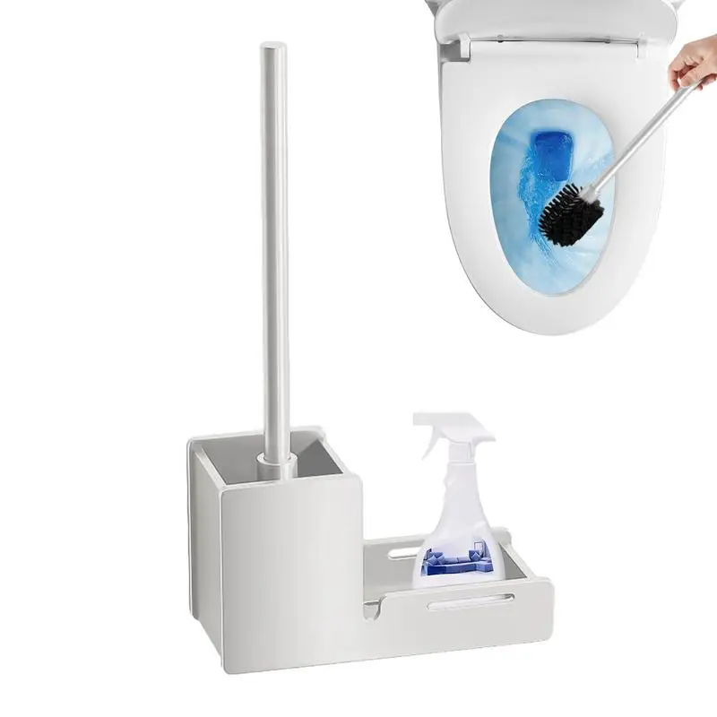 

Набор щеток и держателей для унитаза, ручка из нержавеющей стали с мягкой нейлоновой щетиной, скруббер с полусферическим дизайном