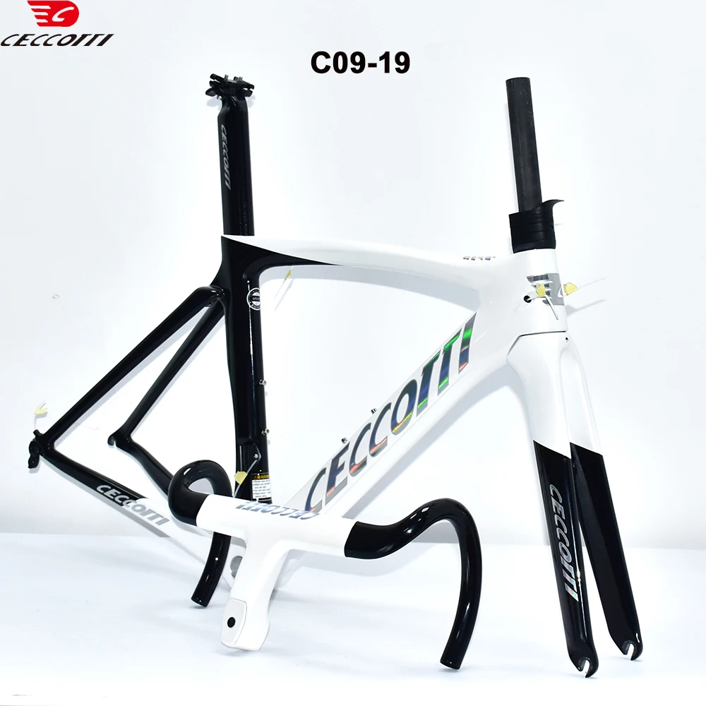 Ceccotti Carbon Road Frame V Brake Max 700*28C Road Bicycle Frameset Internal Cable 46-58cm Carbon Bike Frames