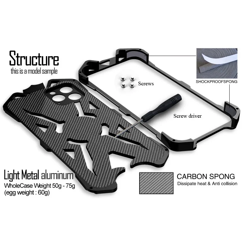 Luxury Metal Aluminum alloy Bumper Frame Shockproof Case For Samsung Galaxy S24 S23 Ultra Future Mechanical Protection Cover
