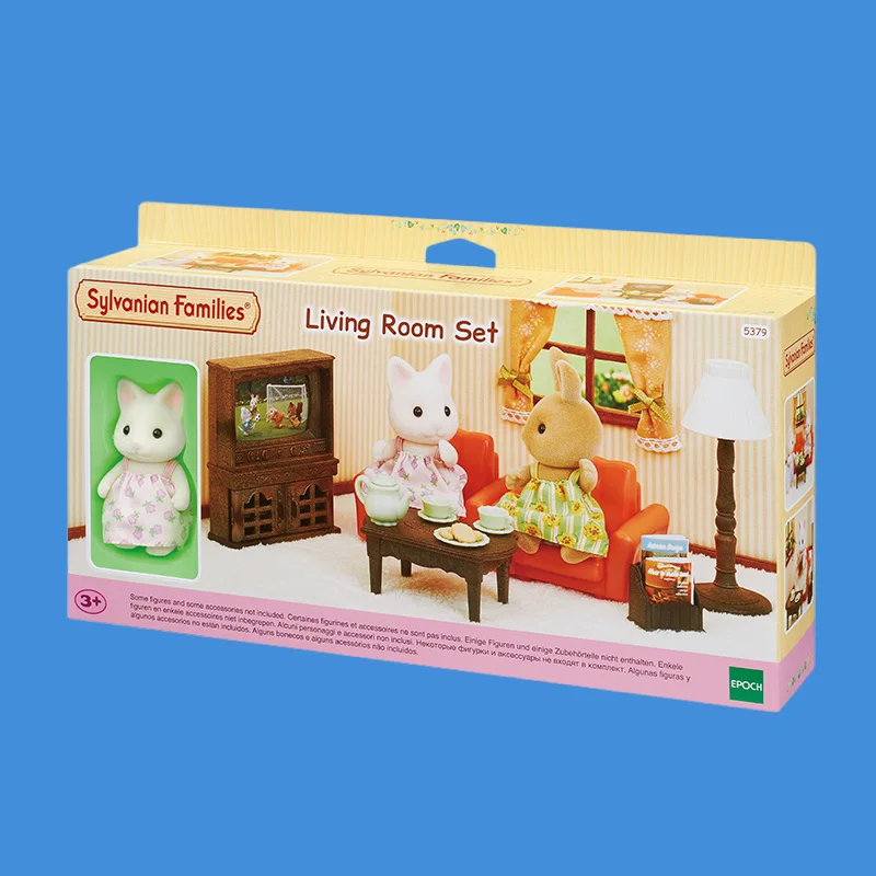 Sylvanian Families Living Room Reception Set Playhouse Toys Parent Child Simulation House Accessories Toys Birthday Gifts 4