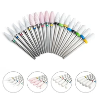 Diamond Ceramic Carbide Nail Drill Bit Rotate Burr Milling Nail Cutter Bits For Manicure Pedicure Tool Electric Drill Machine 2