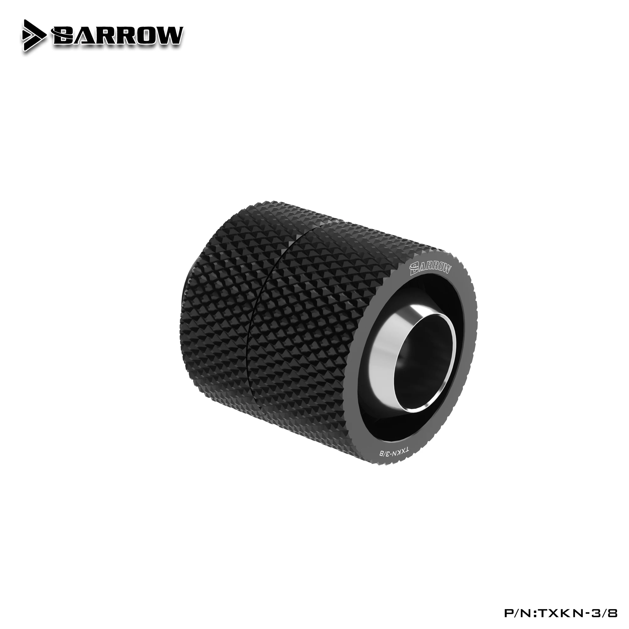 Barrow TXKN-3/8 Hose Fitting 3/8'' ID10mm + OD13mm Hose,3/8ID X 1/2OD Pipe Hand-Tighten Connector 360°Rotation Silver/Black