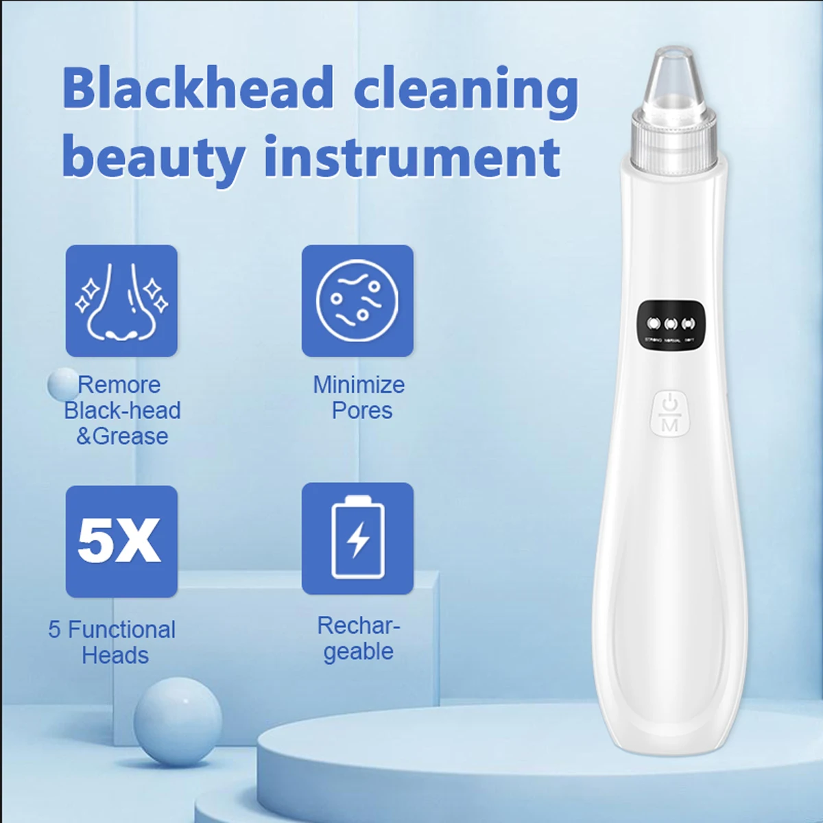 Electric Blackhead Meter to Remove Blackheads Acne Clean Pores Home Beauty 2
