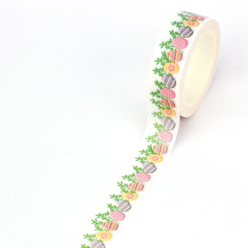 2024 Nuovo 1Pc 10M Decor Happy Easter Eggs E Green Grass Washi Tape Per Scrapbooking Diario Nastro Adesivo Cancelleria Kawaii