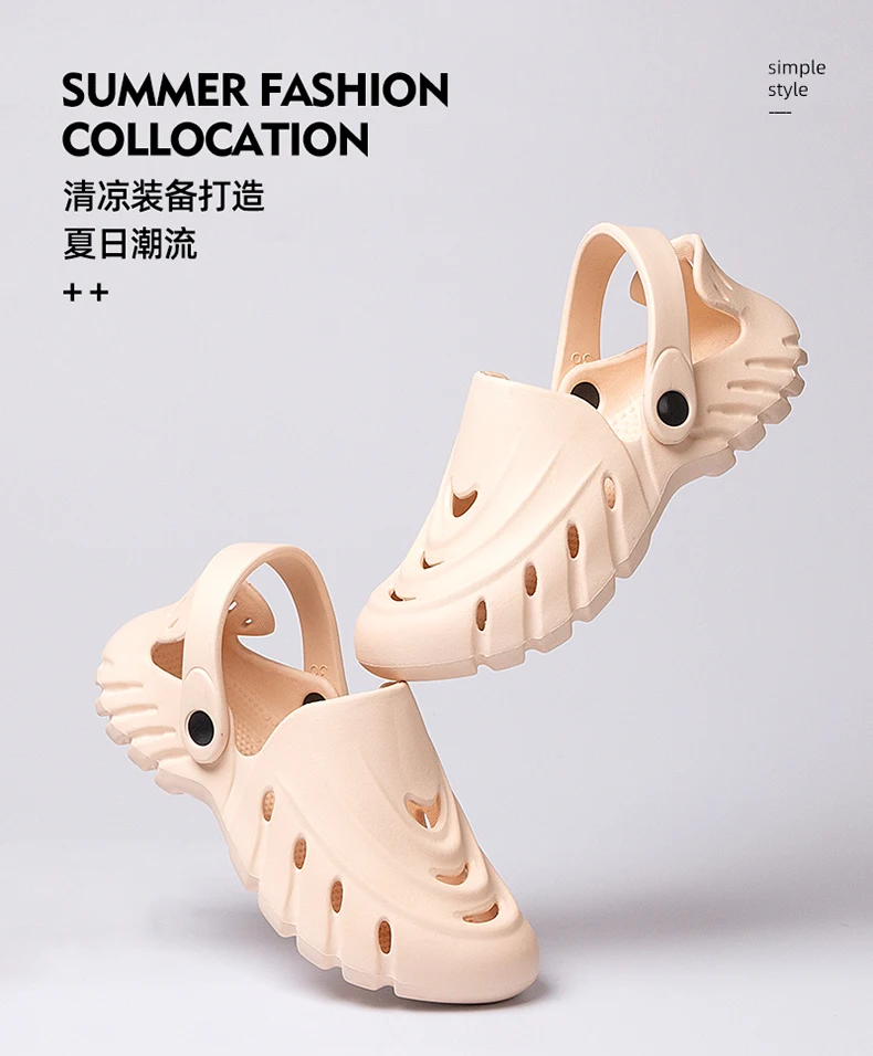 Paar-Freizeitsandalen für den Sommer, Übergrößen, Outdoor, Modische Lochschuhe für Damen und Herren, Weiche Sohle, Wasserdicht, Doppelfunktionale Hausschuhe – Detail 2