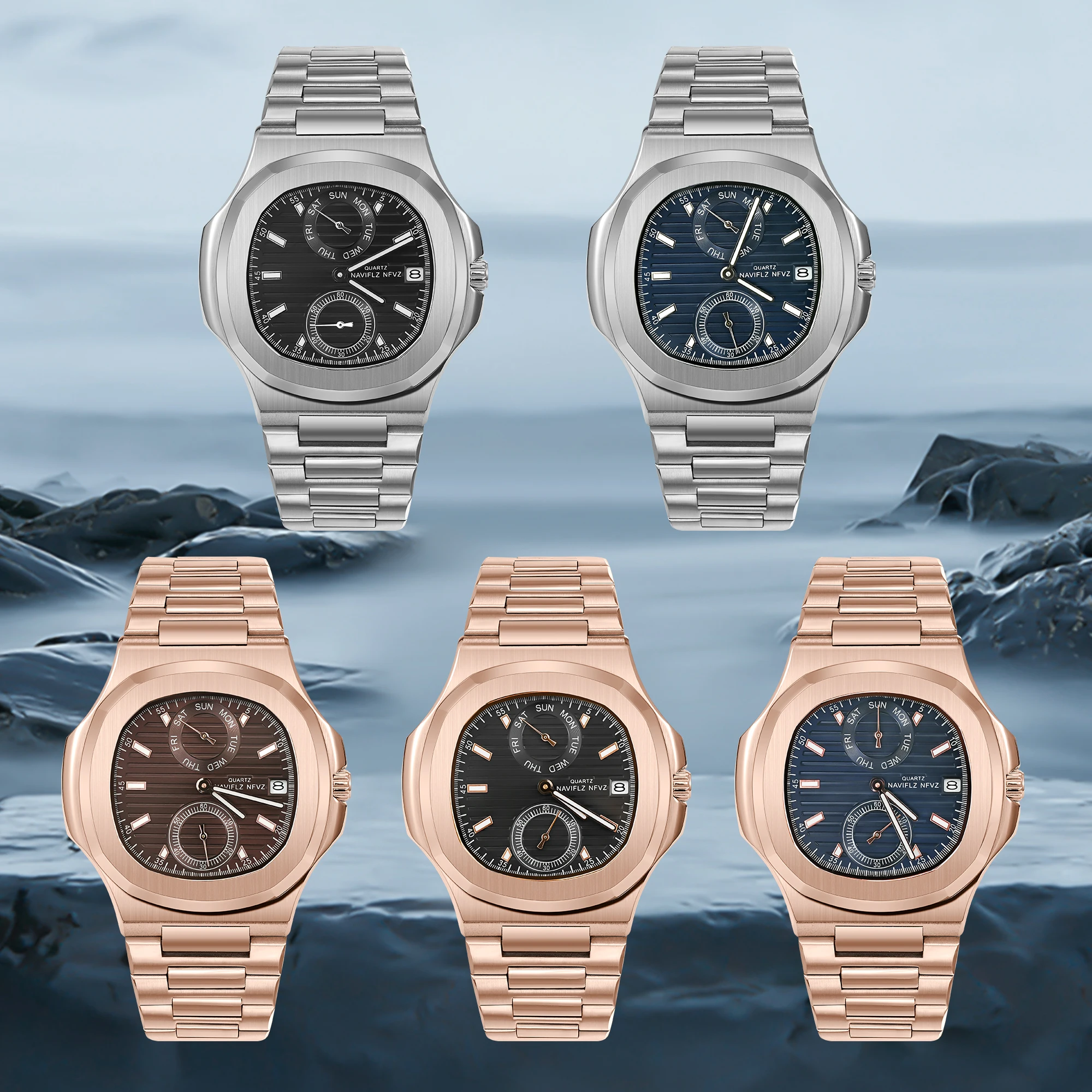 Orologi da uomo TOP Luxury Brand Cronografo Orologio sportivo da uomo Orologio al quarzo in acciaio inossidabile Orologio da polso da uomo d'affari Impermeabile - Image 6