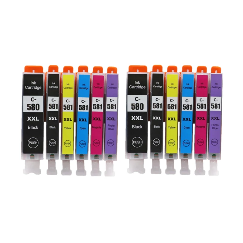 5 XXL Printer Cartridges Compatible With PGI-580 / CLI-581 For Canon Pixma TS705 TS6150 TS6250 TS6350 TR7550 TR8550 TS8150 TS8250 TS8350 TS9150 TS9550 TS611 51 TS6 5251 TS6351 TS8151 TS8152 TS8251 - View #10