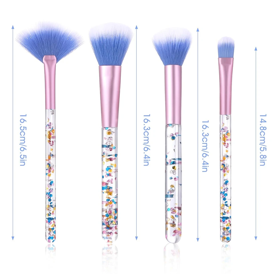 Elegant 7 Piece Crystal Makeup Brush Set