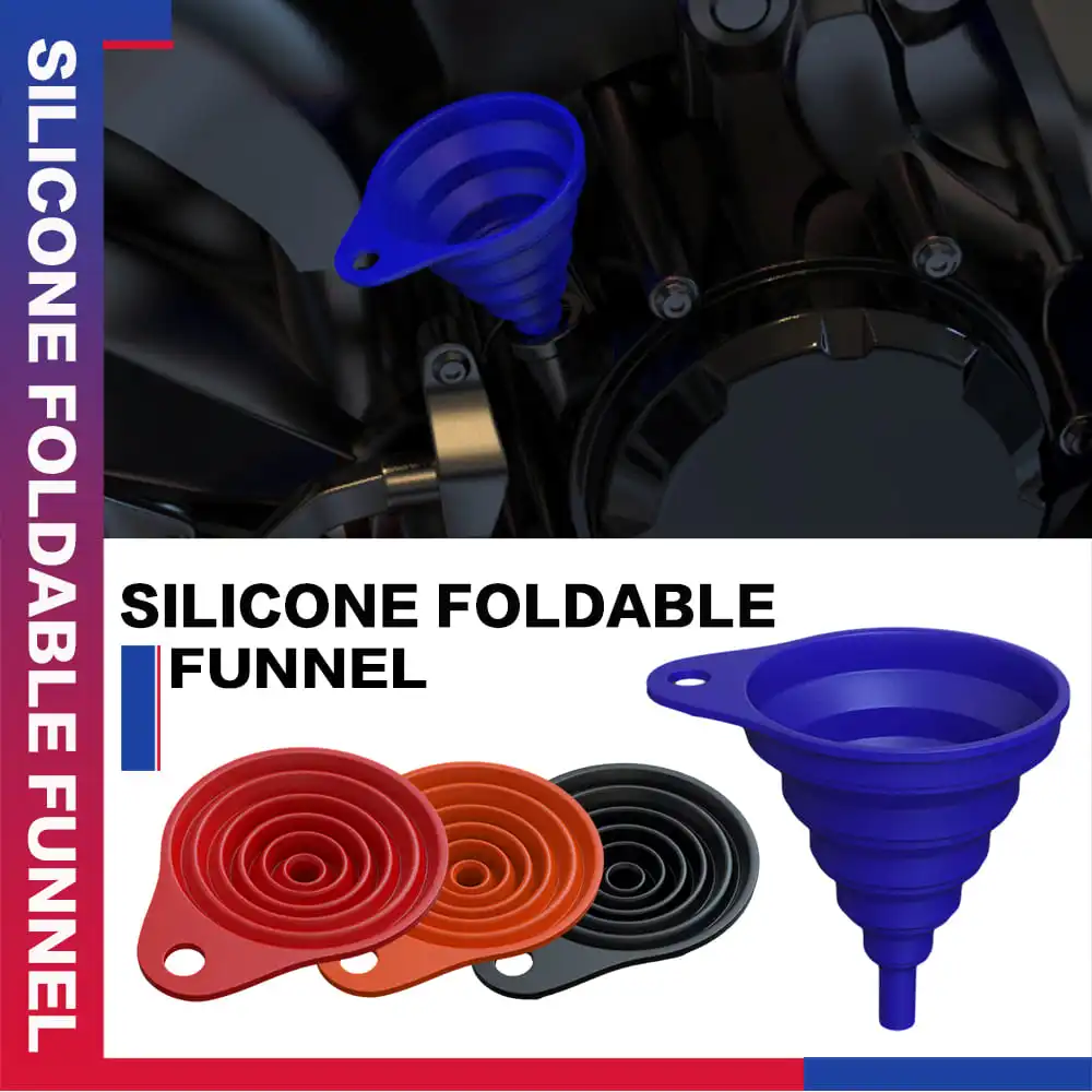 

Collapsible Silicone Funnel Oil Fuel Change Foldable Hopper For Yamaha YBR 125 YZF R1 R3 R6 R125 R25 TTR RSZ CBR600 YZF600 Parts