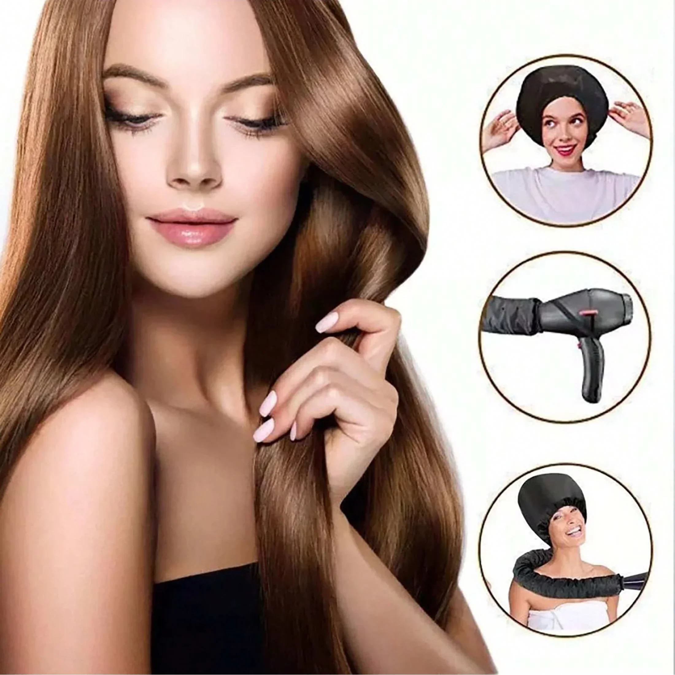 1/2pcs portable soft hair dryer cap, dry hair cap, odorless, suitable for professional hair salons and home use 5