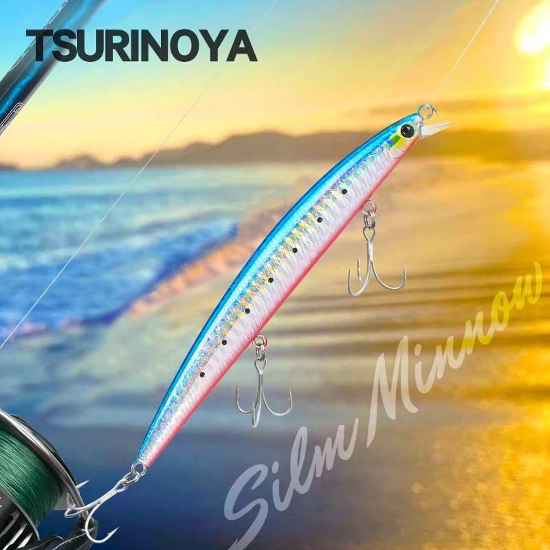 

Приманка рыболовная TSURINOYA, 125 мм, 14,3 г, плавающая, тонкая, для морской рыбалки