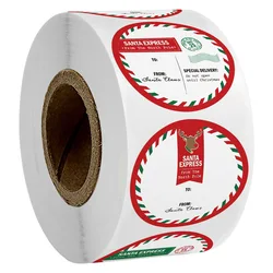 Autocollants Thème Joyeux Noël pour Boîte Cadeau, Étiquette de Scellage, à Motif d'Arbre, Elfe, pour Sac de Bonbons, pour Ornements de Nouvel An, 1 Pouce 