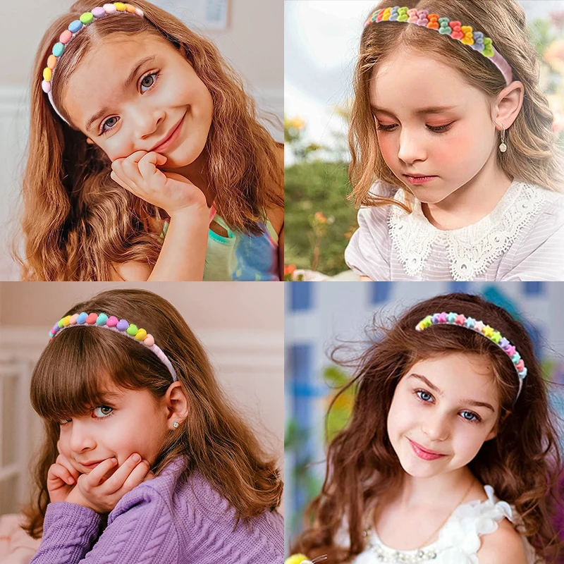 Girls Colorful Flower Hairbands - Cute Headbands for Kids