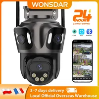 WONSDAR PTZ caméra IP WiFi Surveillance vidéo extérieure caméra de vidéosurveillance trois écrans suivi automatique Ful HD Audio couleur Vision ICSEE APP 1
