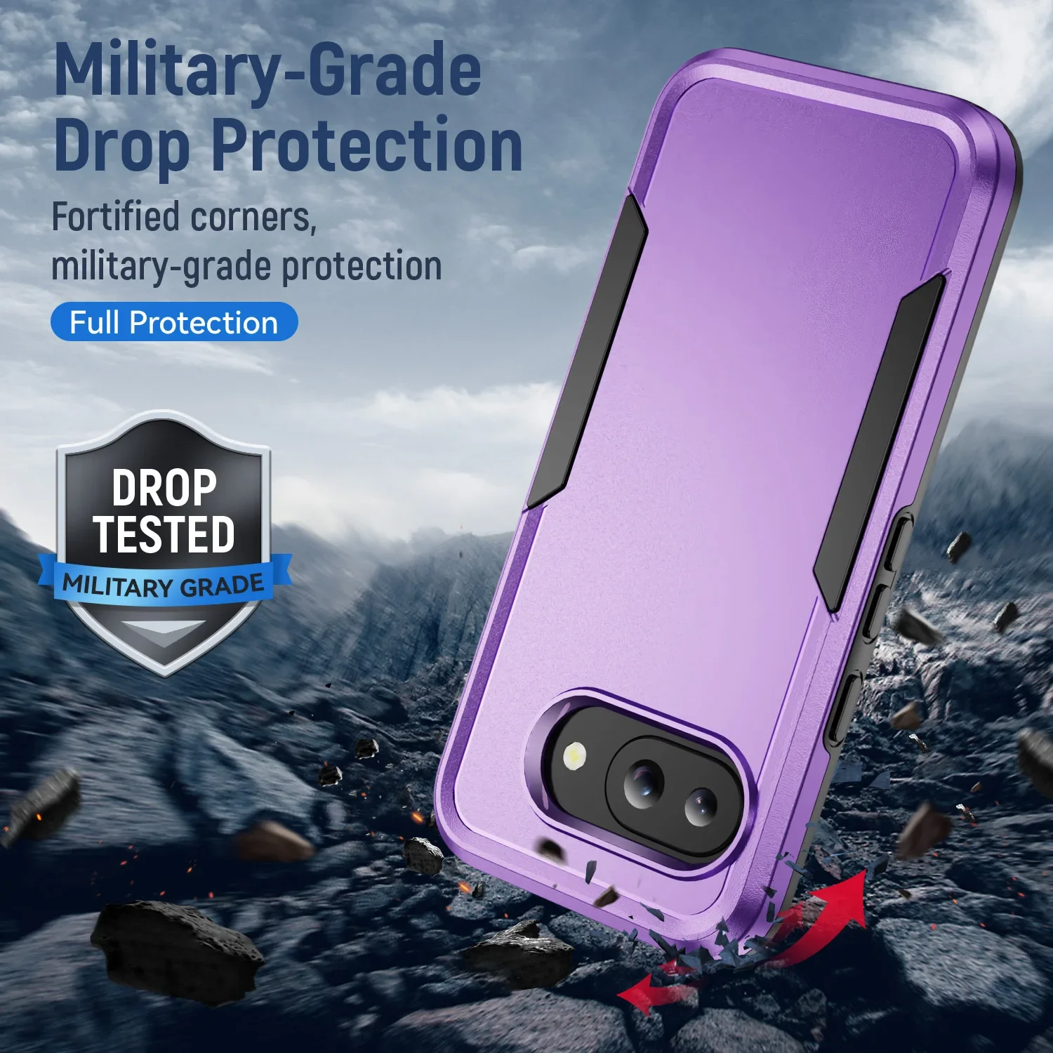 Enhanced Armor Shockproof Matte Surface Protective Case