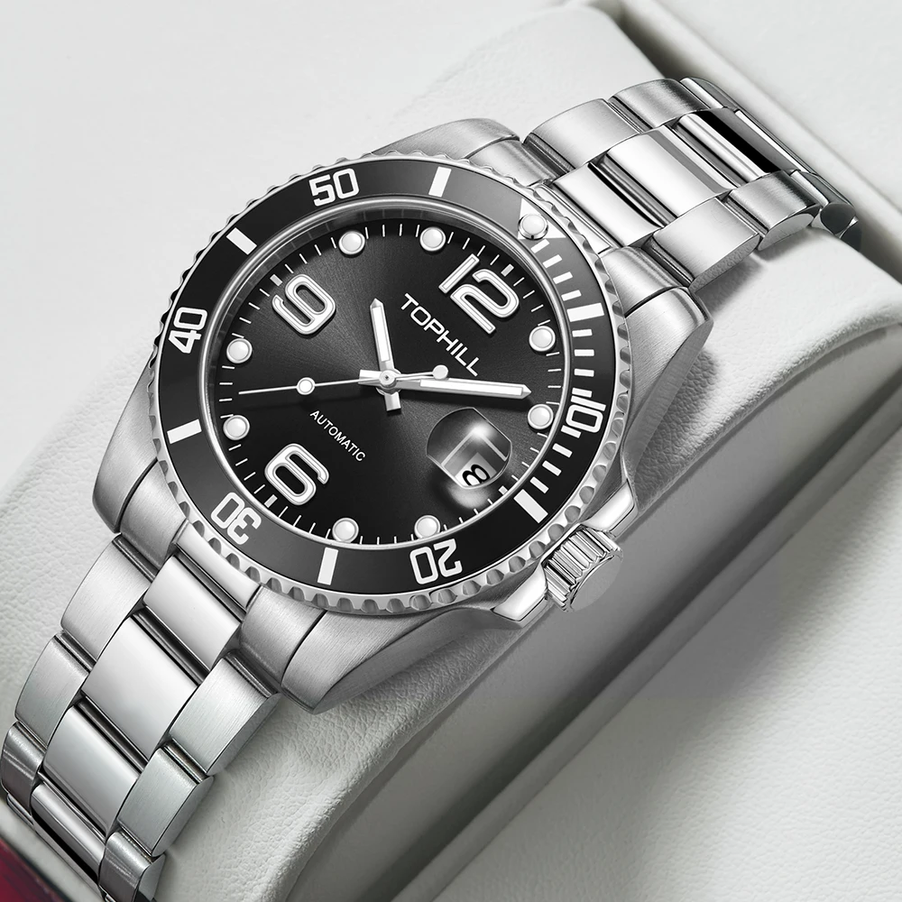 TOPHILL Men's Watches Brand Luxury Automatic Watch For Men 30M Waterproof Mechanical Wristwatch
