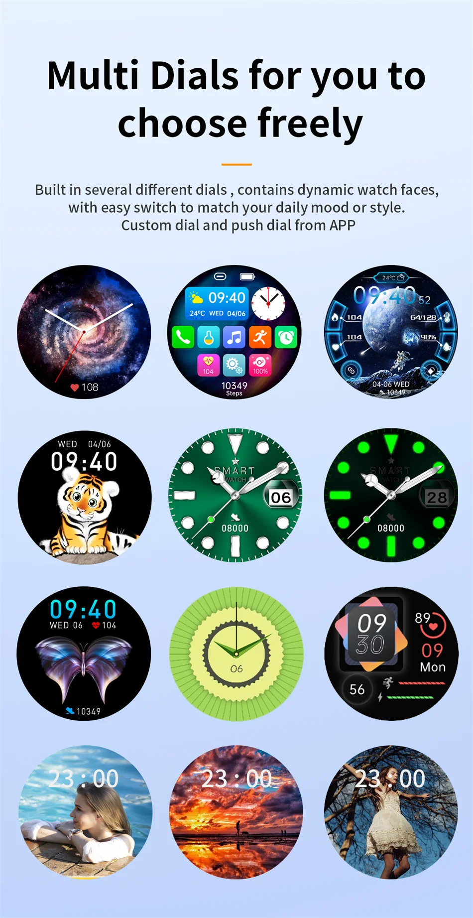 2022 Bluetooth Call Smart watch Women 360*360 HD Pixels custom page Sport Fitness Tracker Bracelet Waterproof Smartwatch Ladies