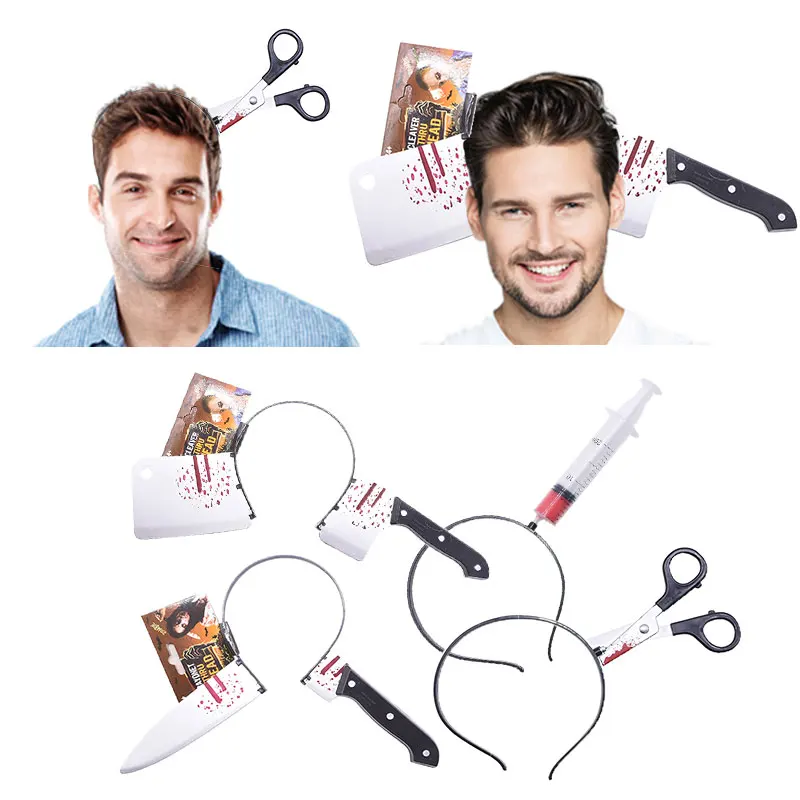 Fake Prop Blood Knife Halloween Prop Blood Knife Head Knife Prop