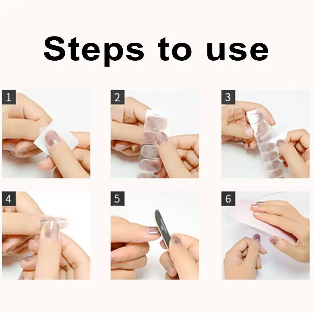 Striscia Per Unghie In Gel Per Salone Styling Per Unghie Senza Sforzo 24 Pezzi Strisce Per Unghie In Gel Semi Polimerizzate Uv Con Facile Rimozione De