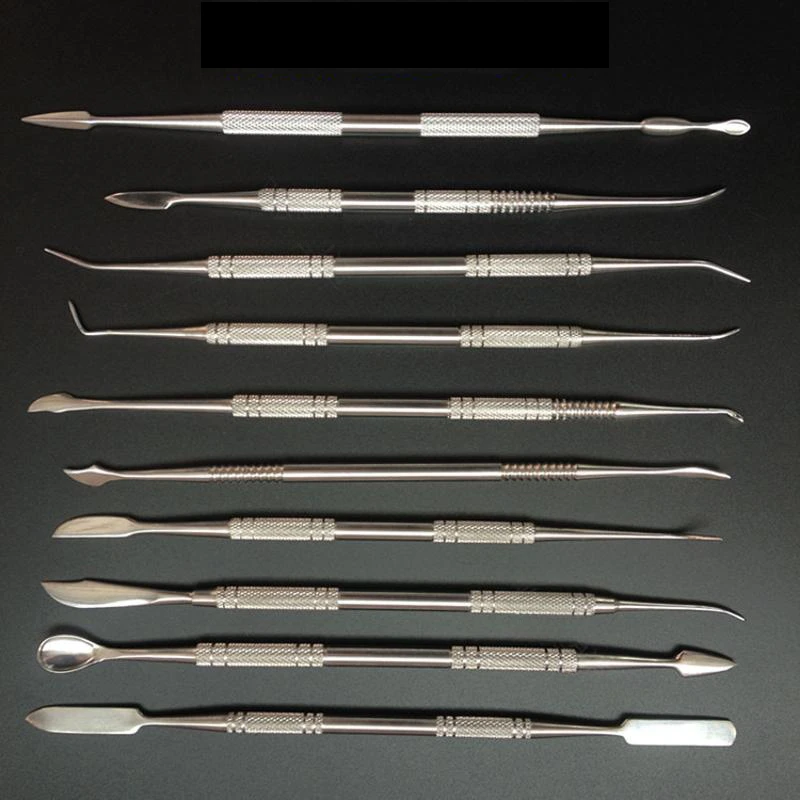 10Pcs/Set Stainless Steel Soft Clay Tools Polymer Sculpting Smoothing Wax Pottery Ceramic Modeling Carved Tools  Accessories
