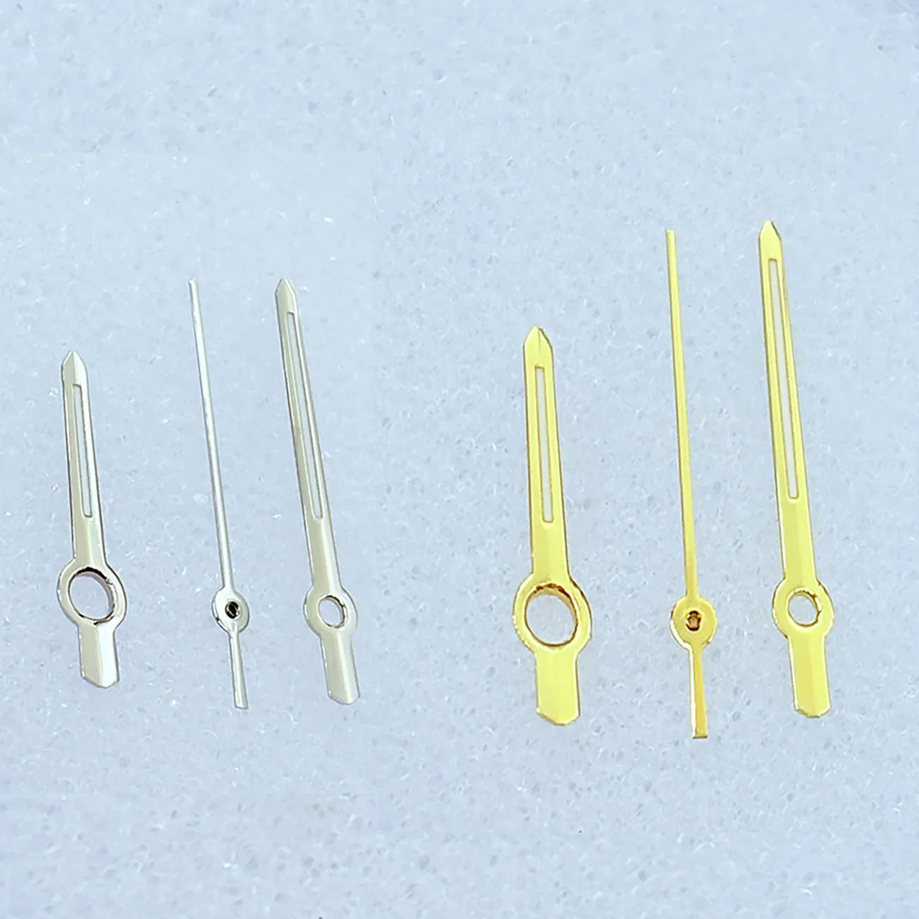 Gold and Silver Watch Movement Hands Set - Includes Hour, Minute, and Second Hands