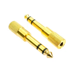 Stereo Audio Jack Adapter, 6.35mm to 3.5mm for Headphones, Speakers, and Instruments (2pcs)