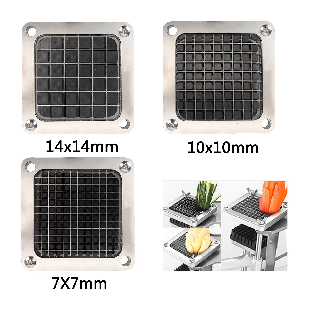 Vegetable Slicer Fries Machine Accessories French Fry Potato Chips Cutters Stainless Steel +3 Blades Size
